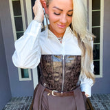 Wild Obsession Snakeskin Corset Top
