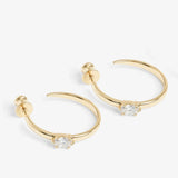 She's On Point Hoops 1" - Gold