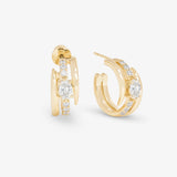 She's On Point Pavé Lasso Earrings - Gold