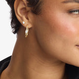 She's On Point Lasso Hoops 1" - Gold