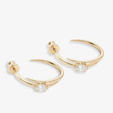 She's On Point Lasso Hoops 1" - Gold