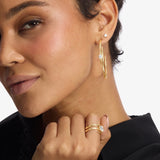 She's On Point Lasso Hoops 2" - Gold