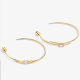 She's On Point Lasso Hoops 2" - Gold