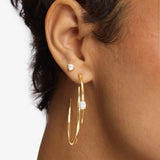 She's On Point Lasso Hoops 2" - Gold