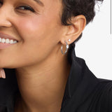 She's On Point Hoops 1" - Silver