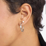 She's On Point Hoops 1" - Silver