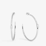 She's On Point Hoops 2" - Silver