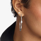 She's On Point Hoops 2" - Silver