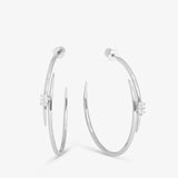 She's On Point Lasso Hoops 2" - Silver
