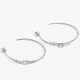 She's On Point Lasso Hoops 2" - Silver