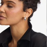 She's On Point Pavé Lasso Earrings - Silver