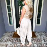 Fashion Influencer Harem Pant - Taupe