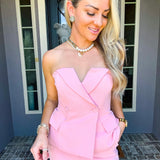 Summer Dream Pink Strapless Top