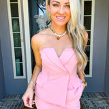 Summer Dream Pink Strapless Top