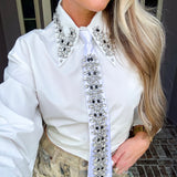 Jewel Envy Tie Blouse