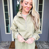 Everyday Glam Half Zip Suede Jacket