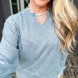 Dream Girl Soft Lounge Top - Charcoal