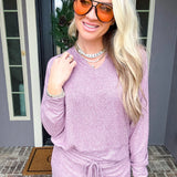 Dream Girl Soft Lounge Top - Plum