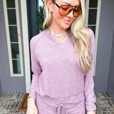 Dream Girl Soft Lounge Top - Plum