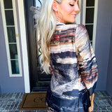 Sahara Chic Silk Blazer