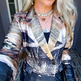 Sahara Chic Silk Blazer