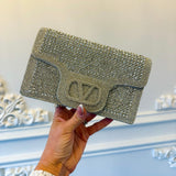 Valencia Royale Jeweled Purse - Silver
