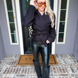 NYC Studio Belted Jacket - Black