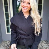 NYC Studio Belted Jacket - Black