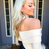 Downtown Luxe Open Shoulder Top