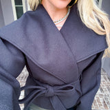 NYC Studio Belted Jacket - Black