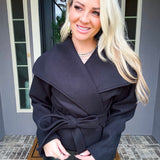 NYC Studio Belted Jacket - Black