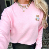 Pink Teddy Bear Sweater