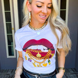 Wine Lips Graphic Tee