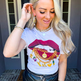 Wine Lips Graphic Tee