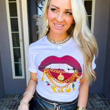 Wine Lips Graphic Tee