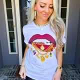 Wine Lips Graphic Tee