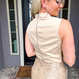 Snake Charmer Snakeskin Belted Top