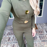 Chic Lifestyle Olive Trousers