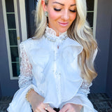 Chateau Chic Ruffle Lace Blouse