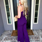 Plum Affair Gold Detail Skirt Pant