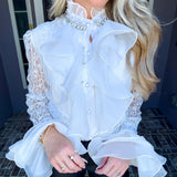 Chateau Chic Ruffle Lace Blouse