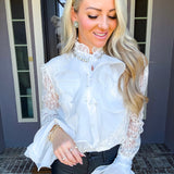 Chateau Chic Ruffle Lace Blouse