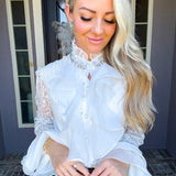 Chateau Chic Ruffle Lace Blouse