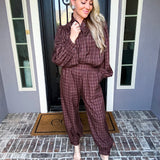 Autumn On Fifth Plaid Joggers