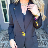 The Ritz Padlock Blazer - Black