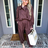 Autumn On Fifth Plaid Joggers