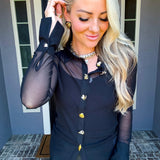 Nocturne Nights Sheer Detail Top