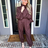 Autumn On Fifth Plaid Joggers