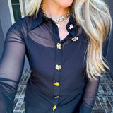 Nocturne Nights Sheer Detail Top