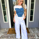 Denim Dreams Sheer Top